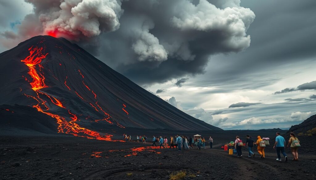 Ugnikalnio išsiveržimo evakuacijos gairės