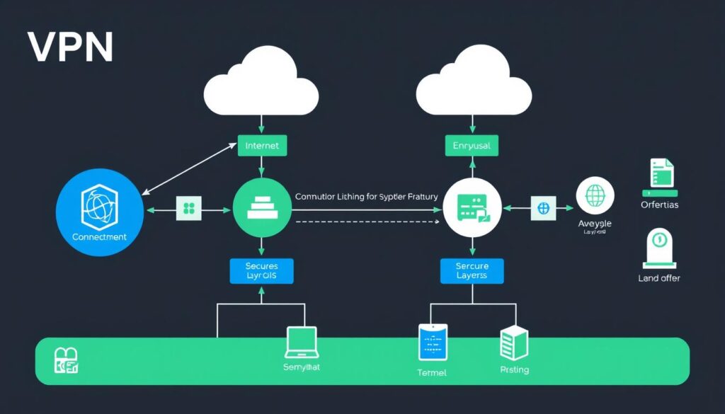 VPN technologijos schema