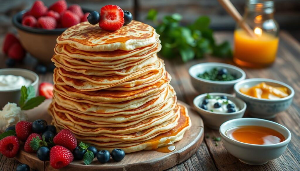 Gardūs blynai su įvairiais garnyrais